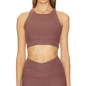Beyond Yoga Coffee Heather Leggings + Bra